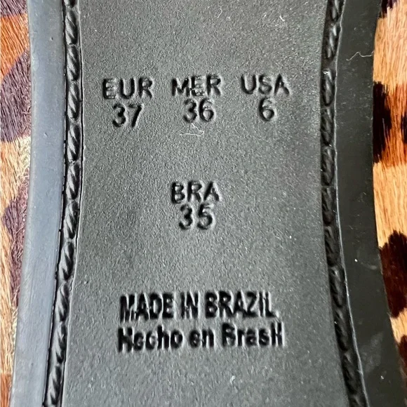 Tabita NEW Leopard Print Pointed Toe Ballet Flats Red Trim Gold Bow NWOT Size 6 - Picture 7 of 9